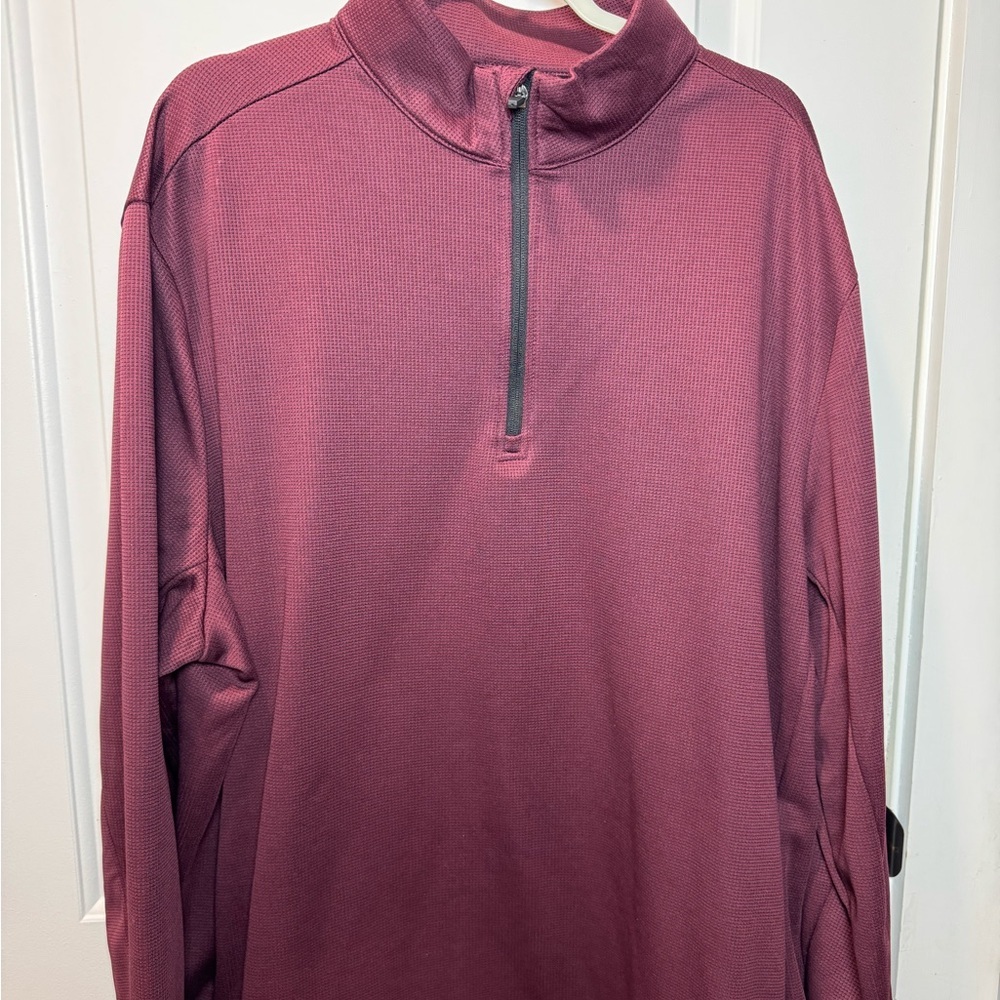 Ben Hogan Performance Golf 1/4 Zip Red Pullover Men's 2XL Micro Jacquard Cover - Picture 6 of 16